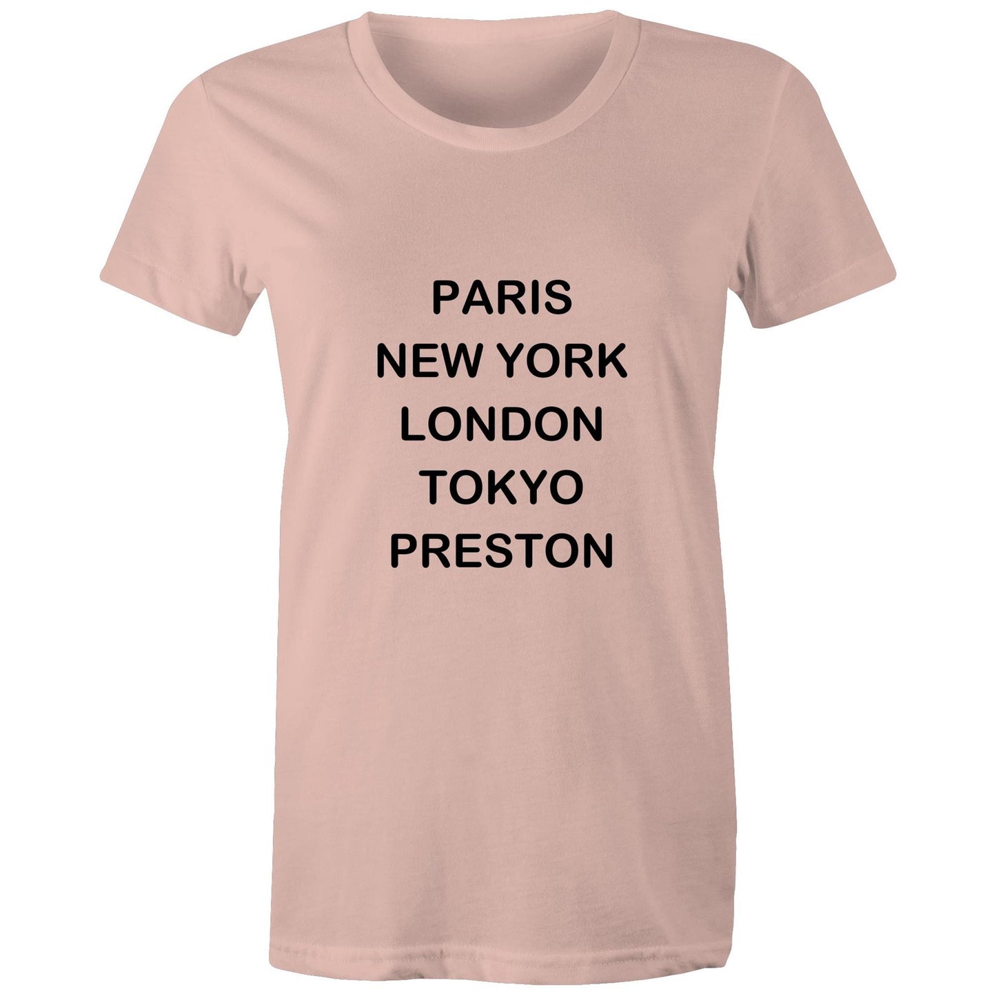 Cities of the World - Preston - Women's Tee black text