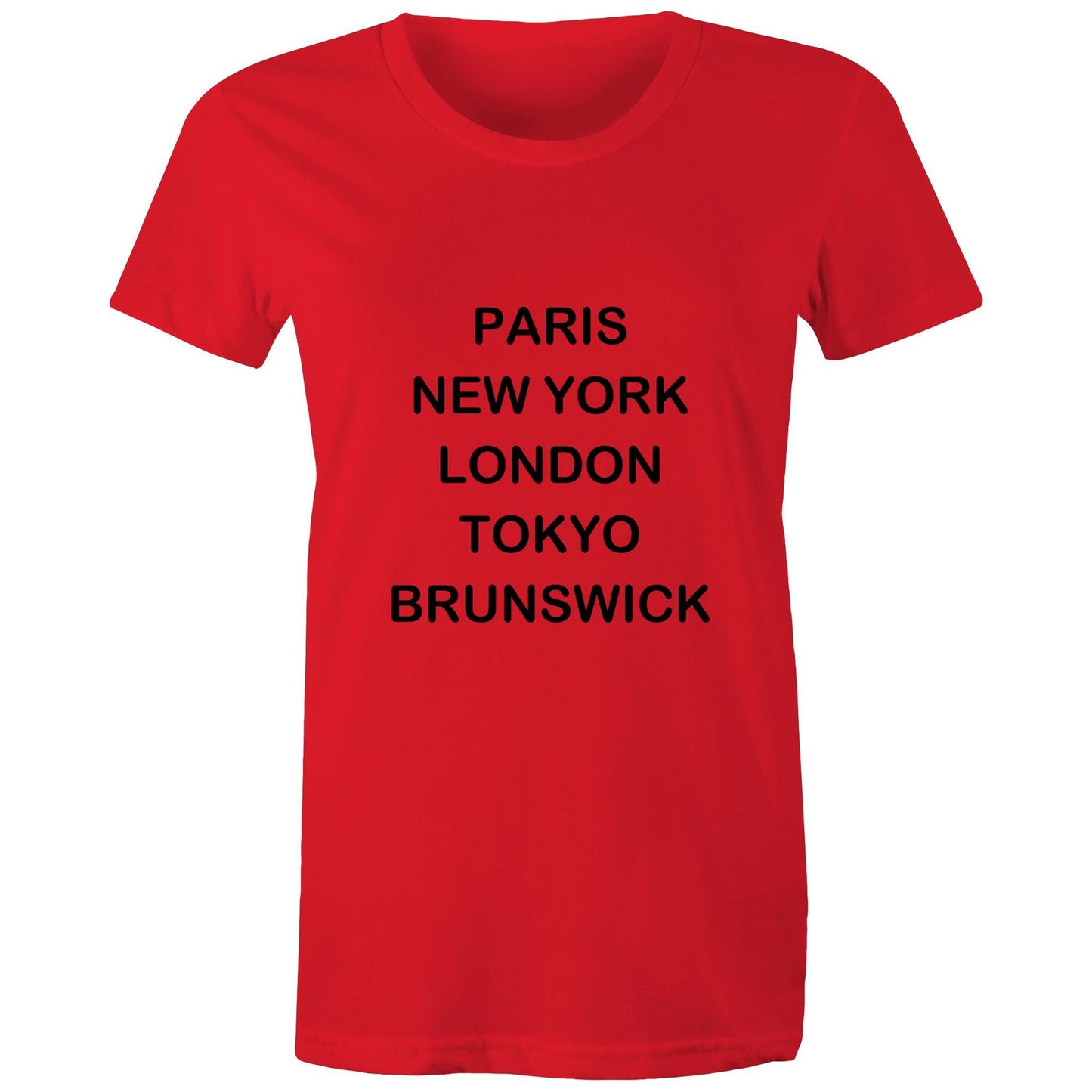 Cities of the World - Brunswick - Women's Tee black text