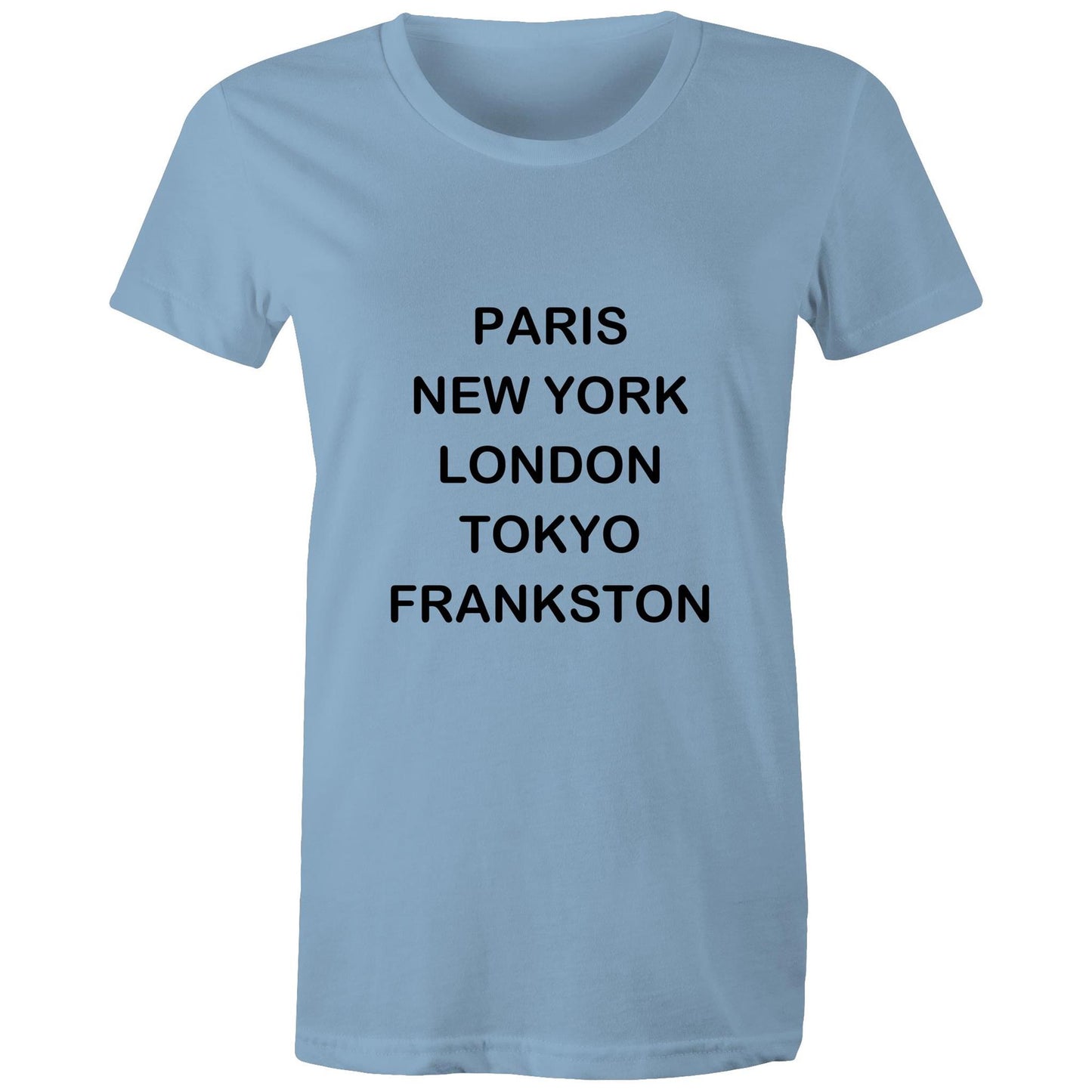 Cities of the World - Frankston - Women's Tee black text