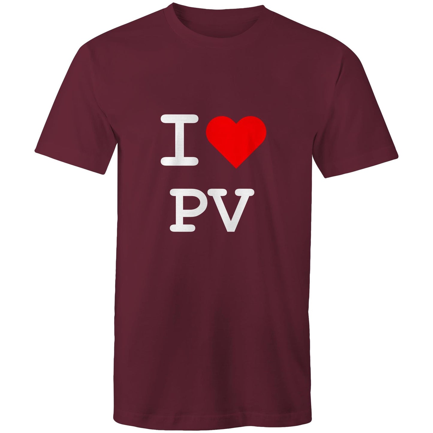 I love Pascoe Vale - White text T-shirt