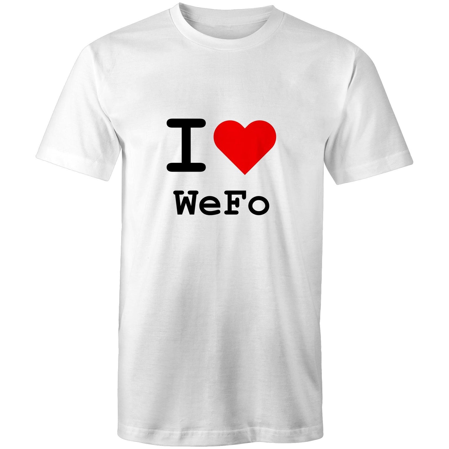 I love West Footscray - Black text T-shirt