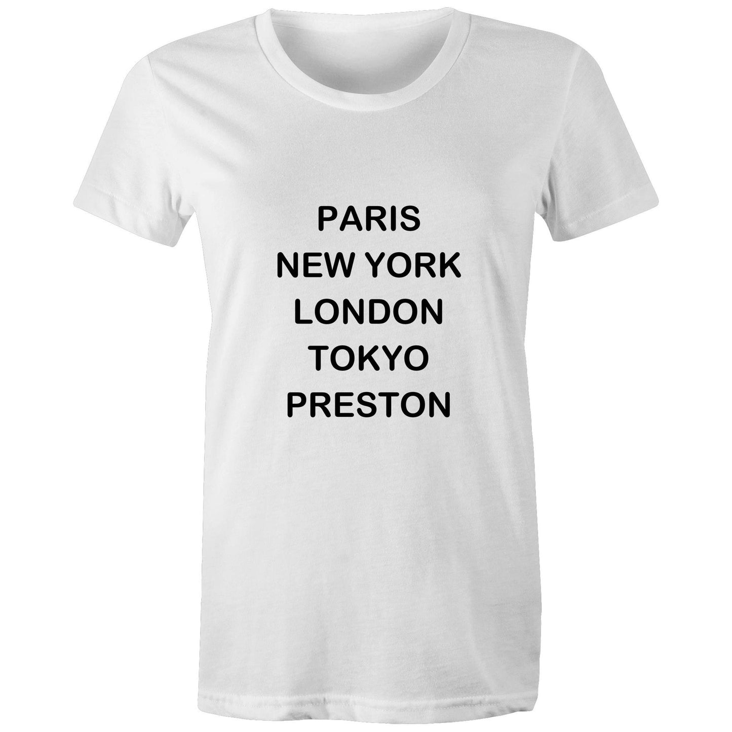 Cities of the World - Preston - Women's Tee black text