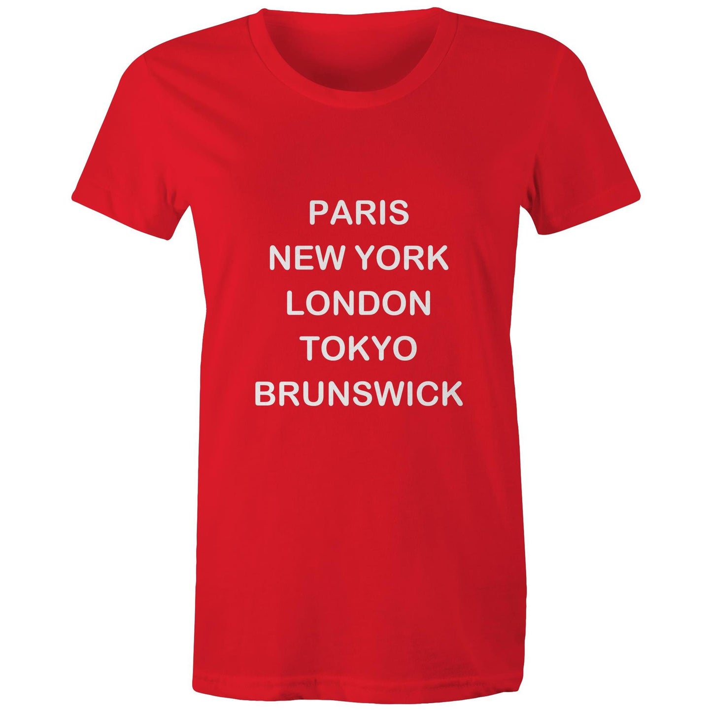 Cities of the World - Brunswick - Women's Tee white text