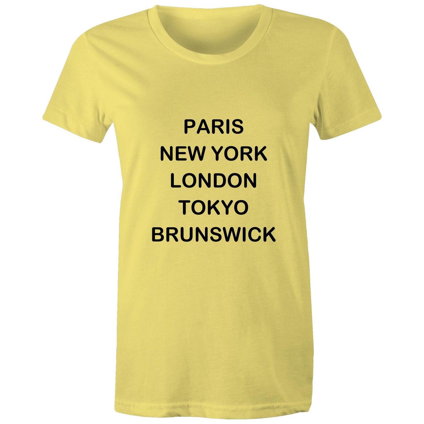 Cities of the World - Brunswick - Women's Tee black text