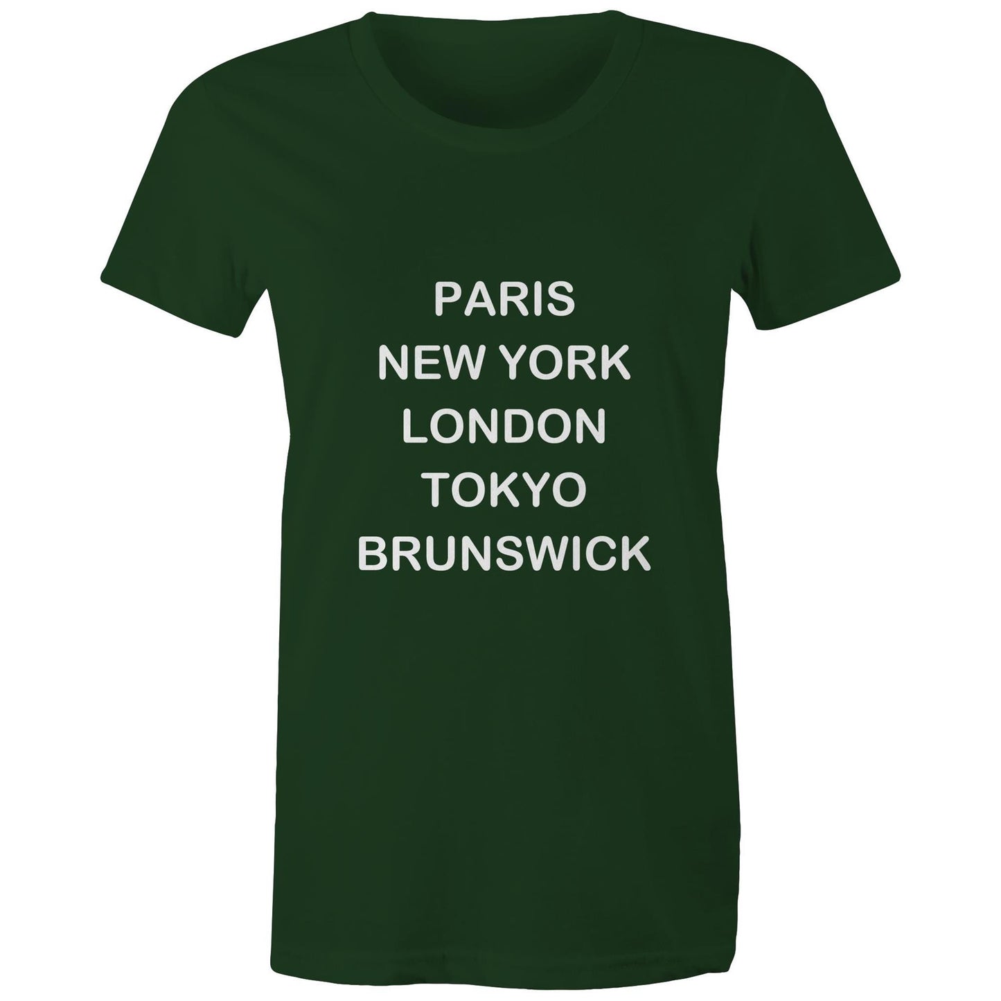 Cities of the World - Brunswick - Women's Tee white text