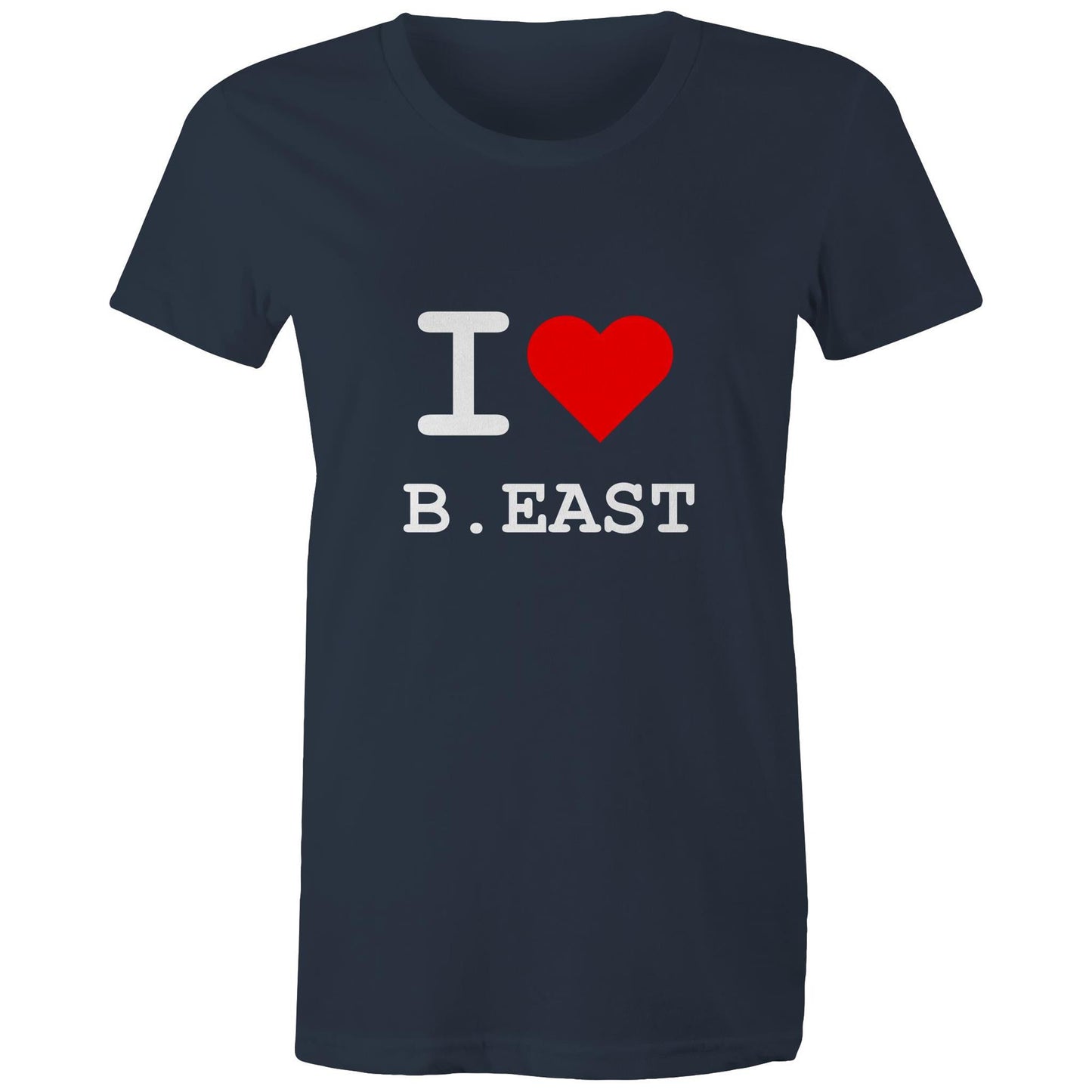 Heart Brunswick East - Women's Tee white text