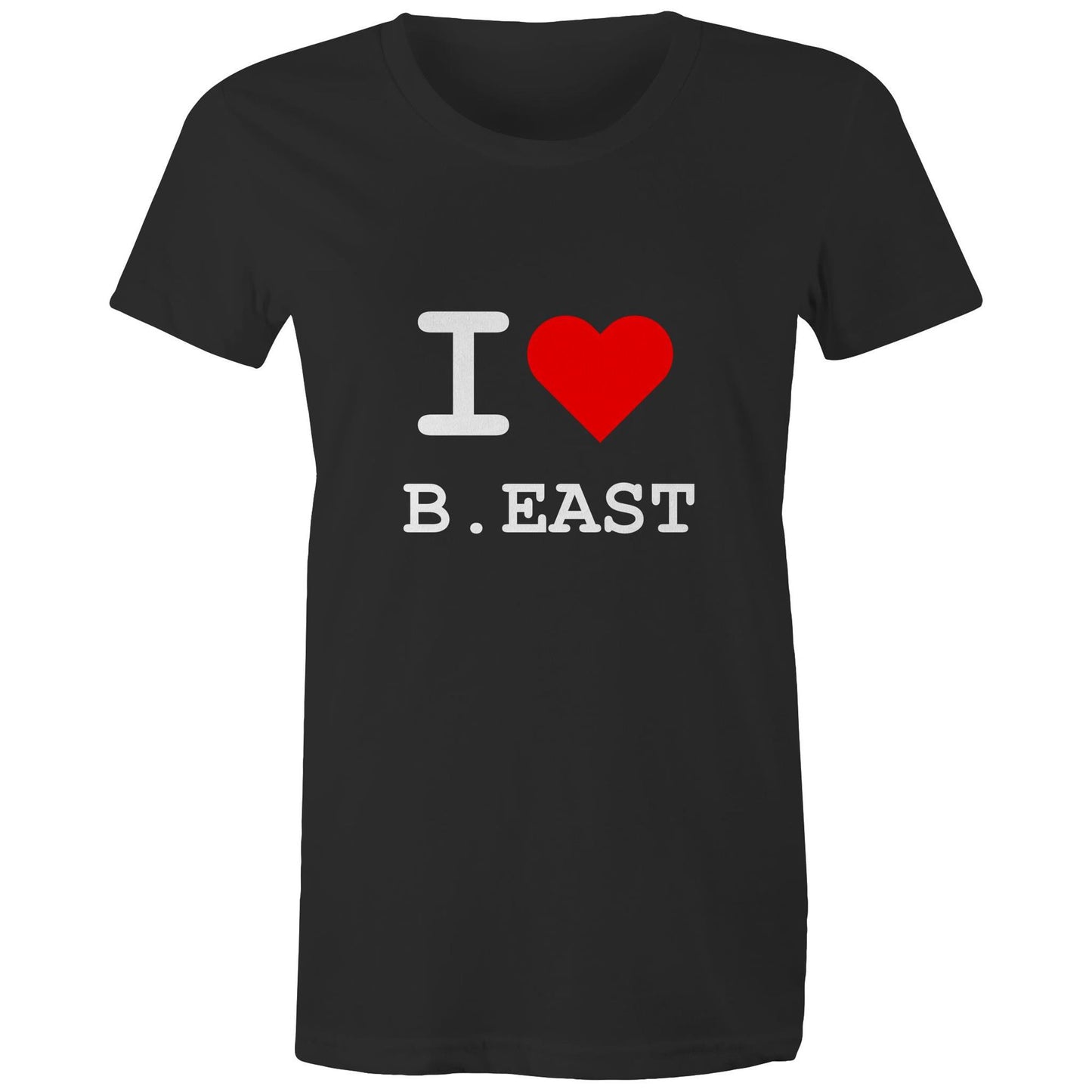 Heart Brunswick East - Women's Tee white text