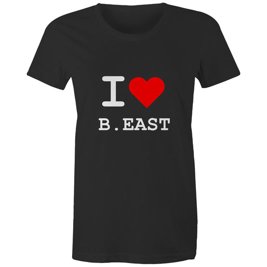 Heart Brunswick East - Women's Tee white text