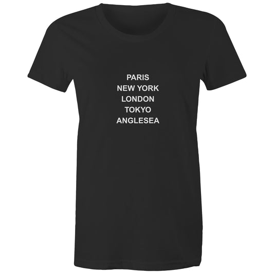 Cities of the World - Anglesea - Women's Tee white text