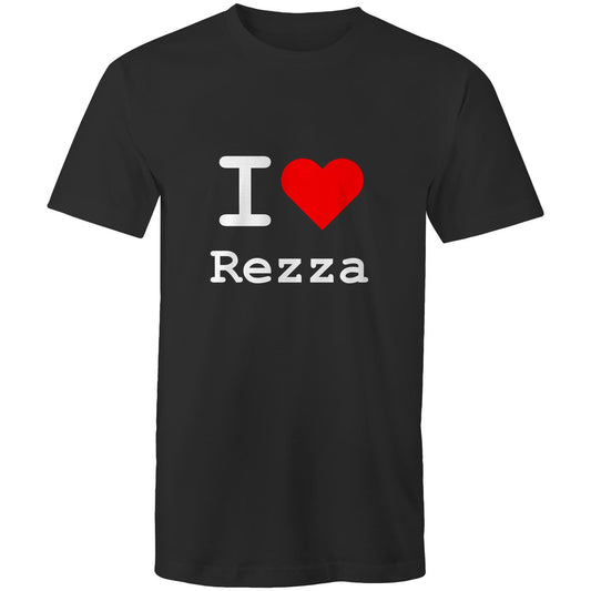 I love Reservoir - White text T-shirt