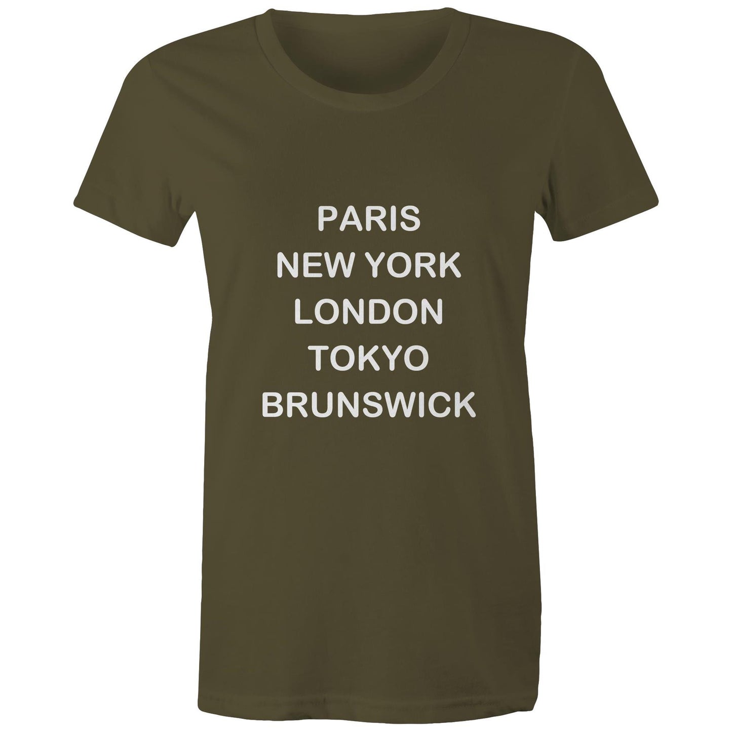 Cities of the World - Brunswick - Women's Tee white text