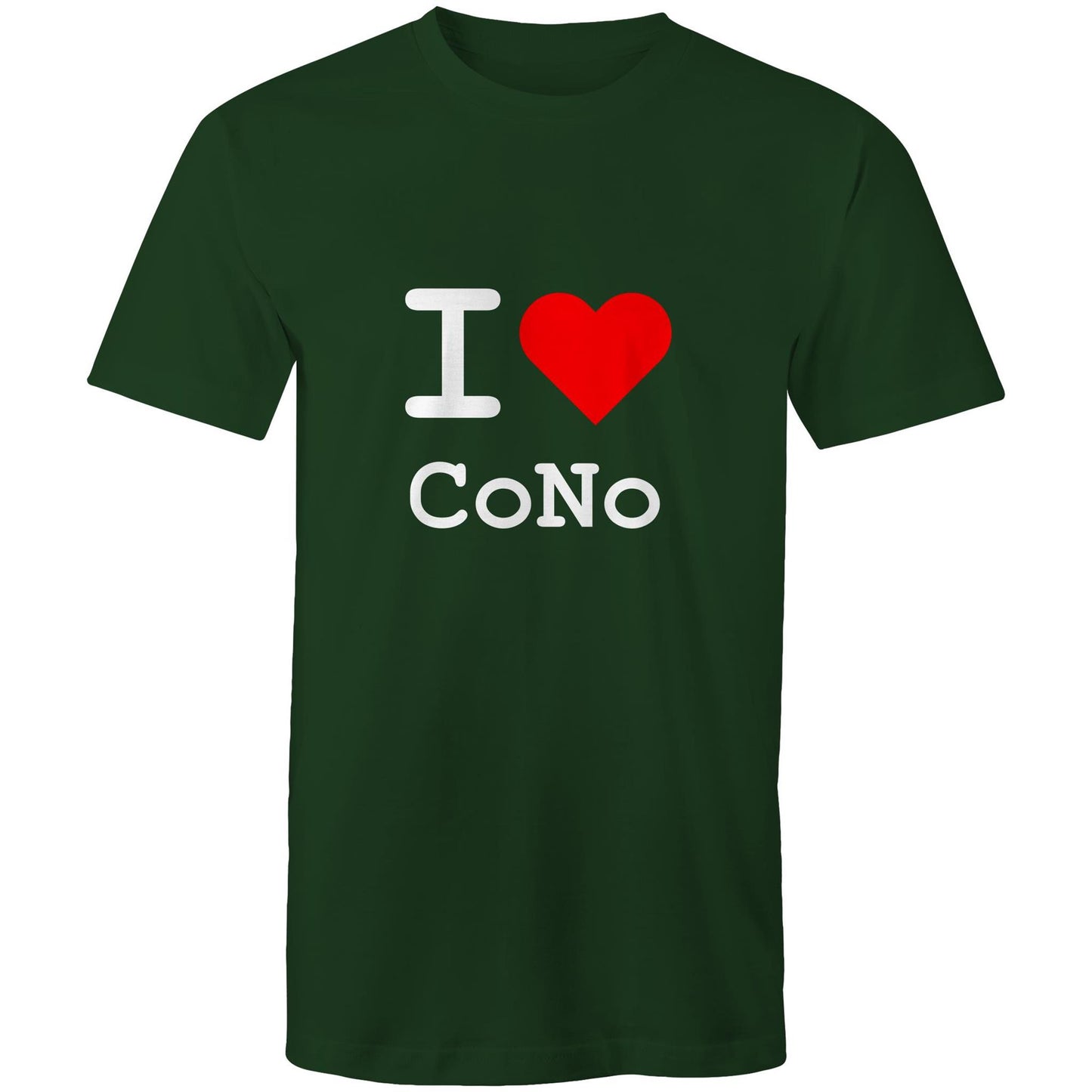 I love Coburg North - White text T-shirt