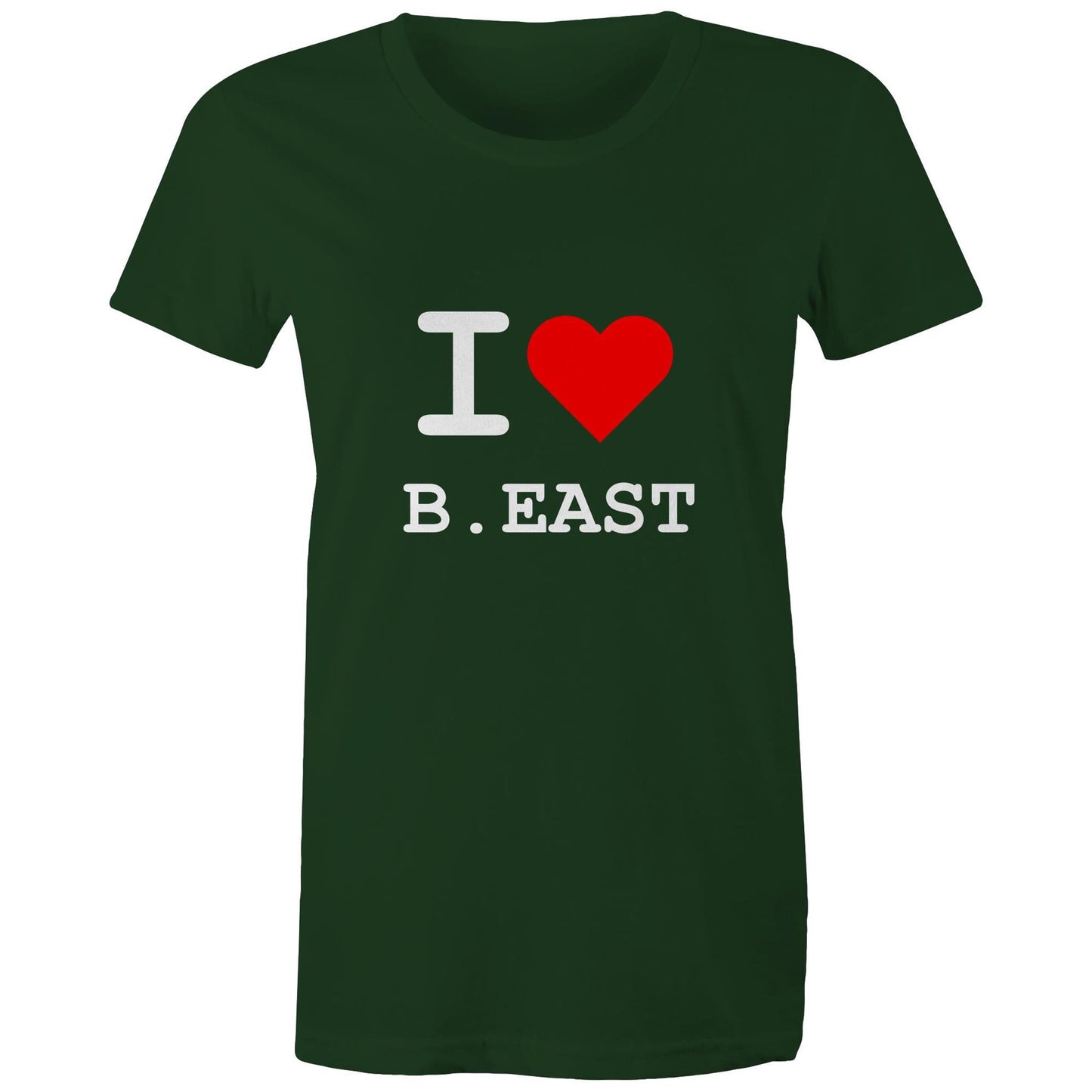 Heart Brunswick East - Women's Tee white text