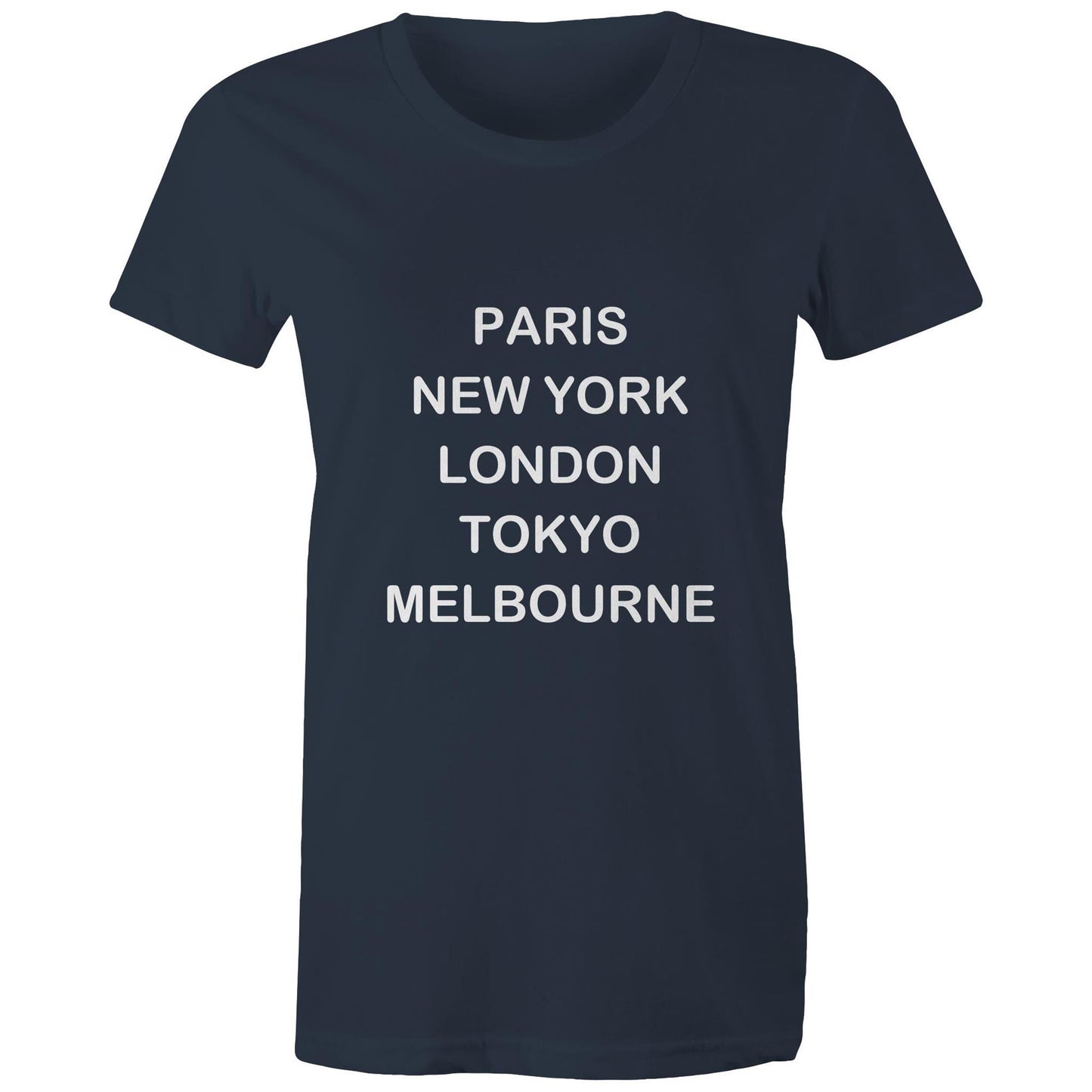 Cities of the World - Melbourne - Women's Tee white text
