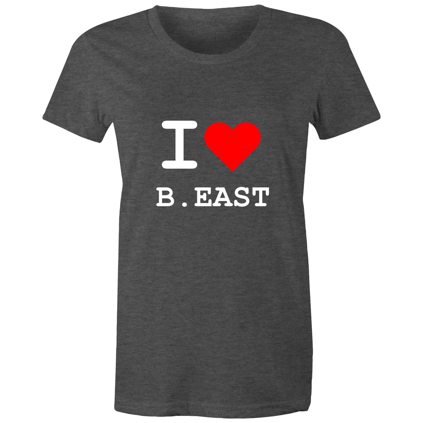 Heart Brunswick East - Women's Tee white text