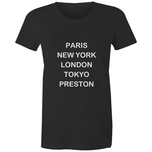 Cities of the World - Preston - Women's Tee white text