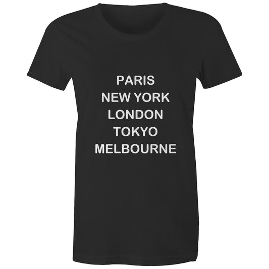 Cities of the World - Melbourne - Women's Tee white text