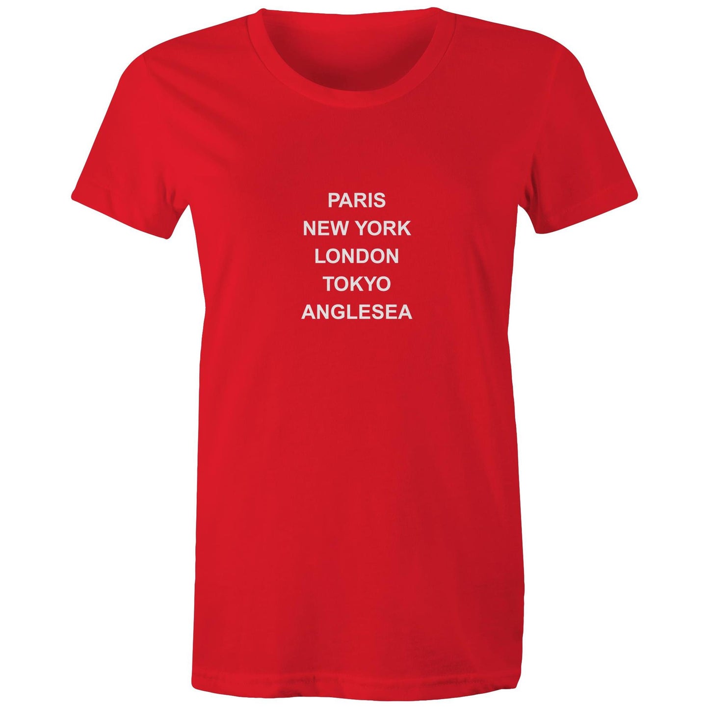 Cities of the World - Anglesea - Women's Tee white text