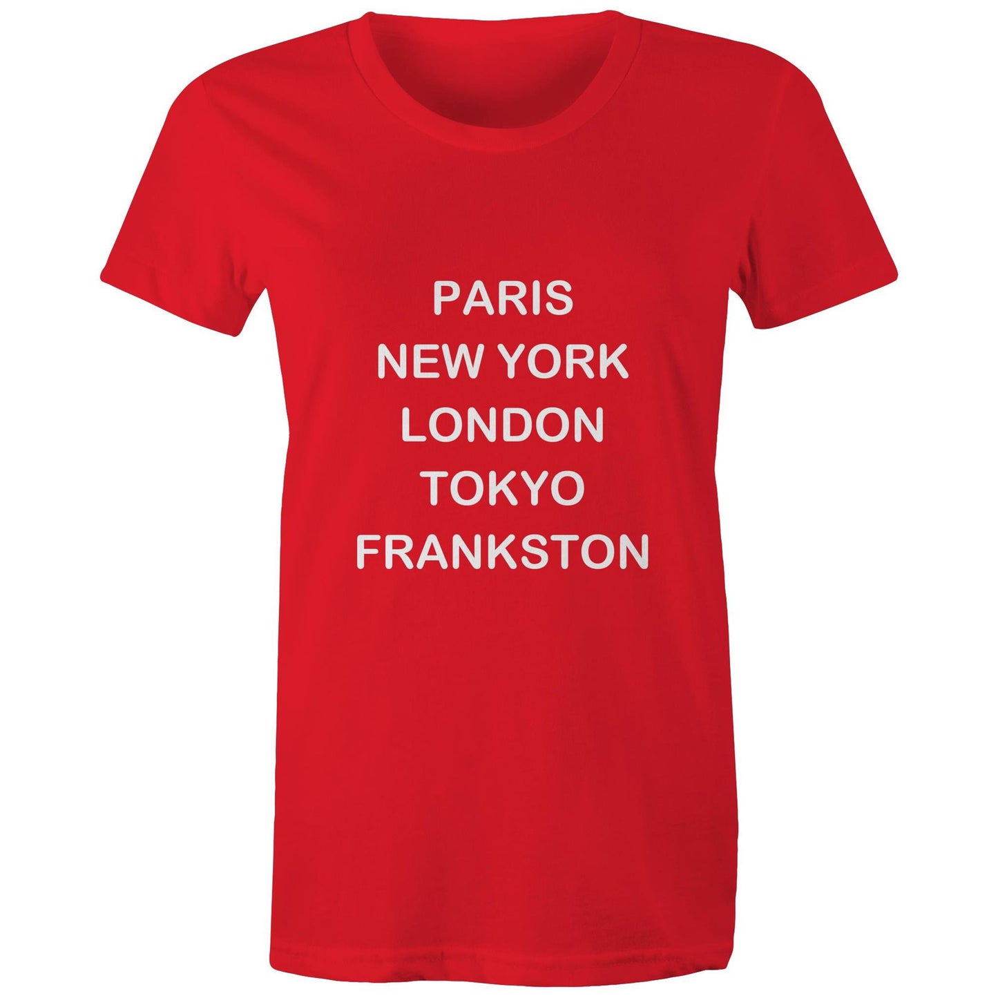 Cities of the World - Frankston - Women's Tee white text