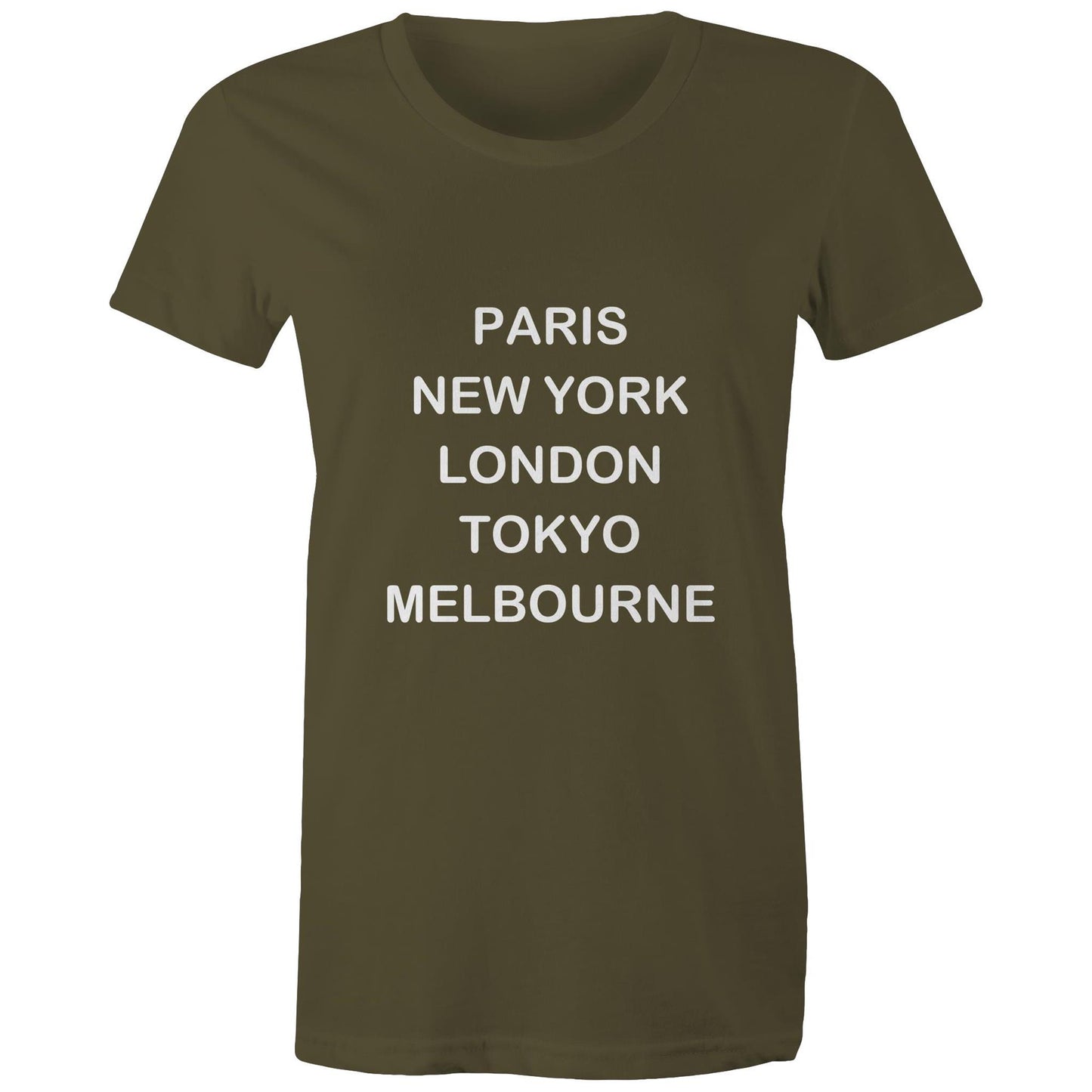 Cities of the World - Melbourne - Women's Tee white text