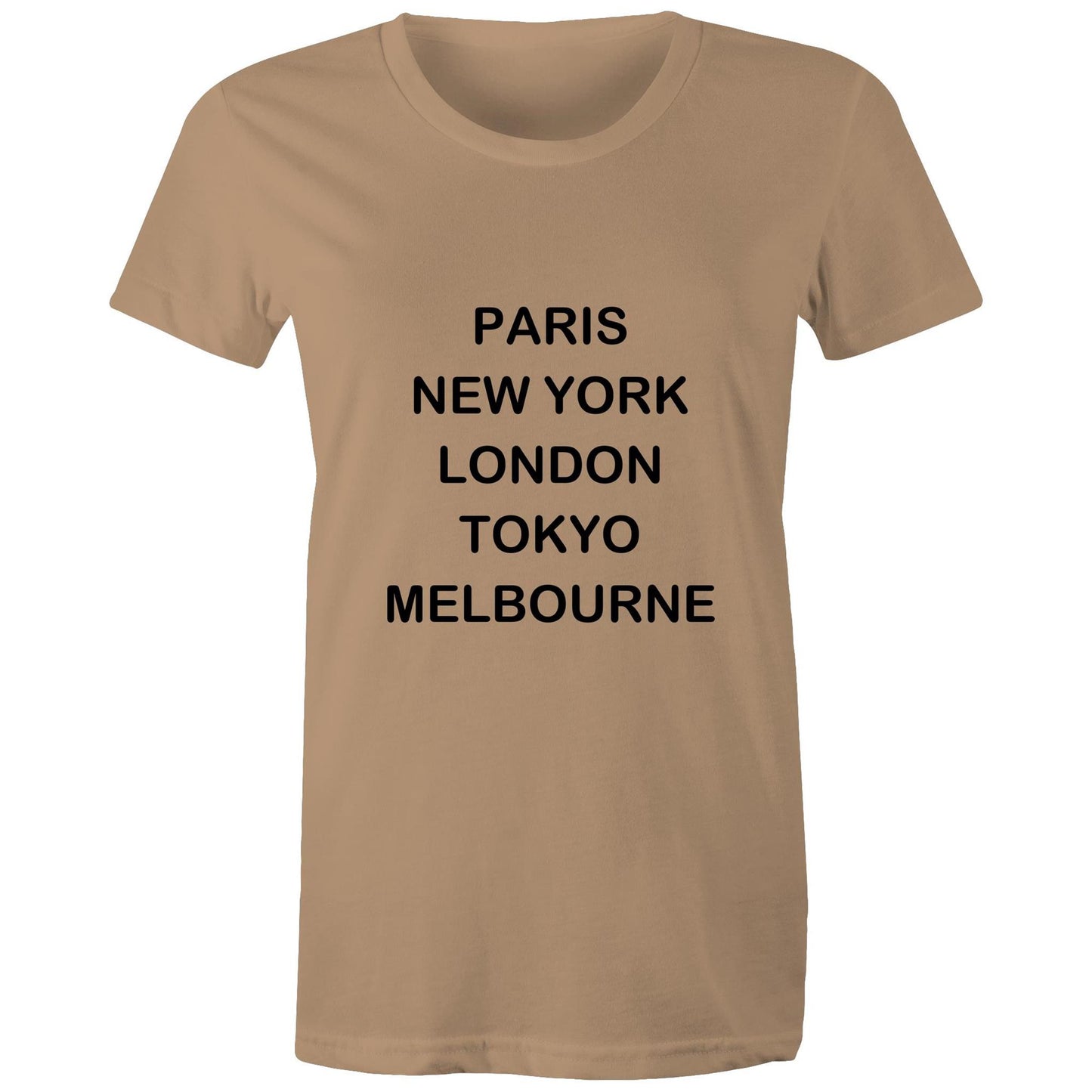 Cities of the World - Melbourne - Women's Tee black text