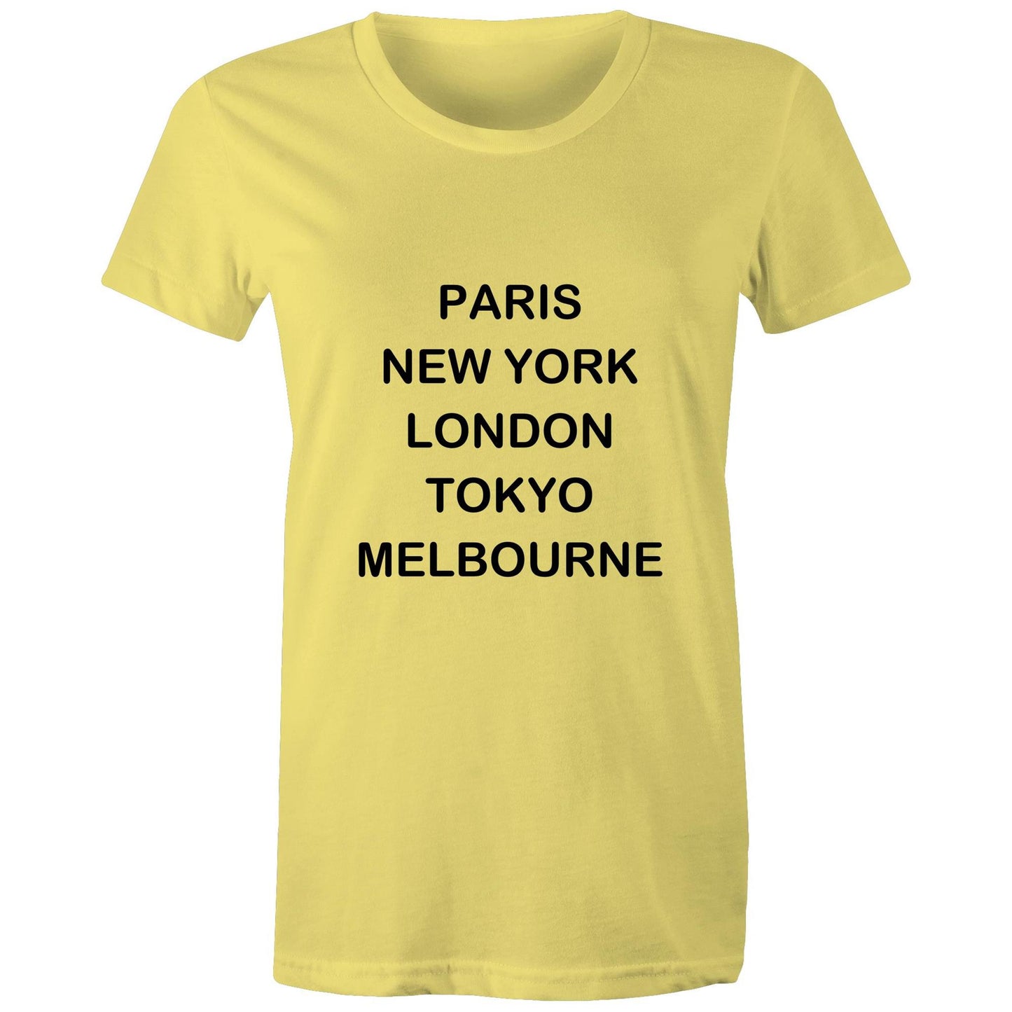 Cities of the World - Melbourne - Women's Tee black text