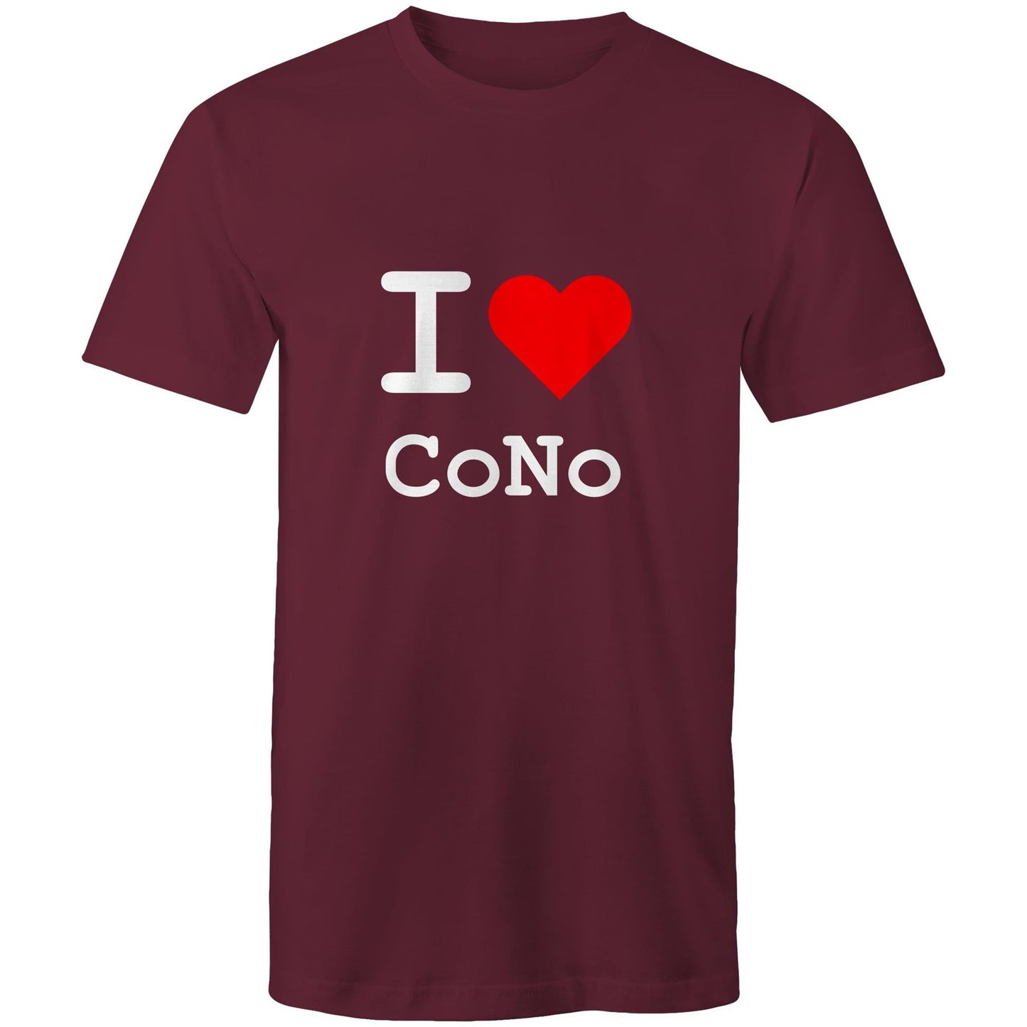 I love Coburg North - White text T-shirt
