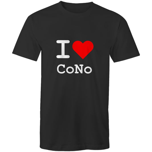 I love Coburg North - White text T-shirt