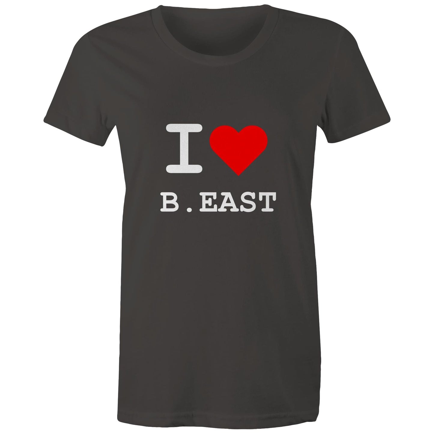 Heart Brunswick East - Women's Tee white text