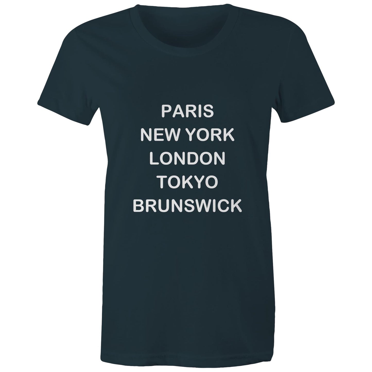 Cities of the World - Brunswick - Women's Tee white text